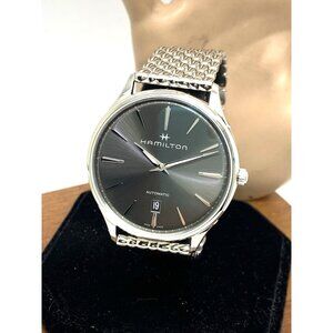 Hamilton Men's Watch H38525181 Jazzmaster Swiss Automatic Gray Dial Steel 40mm